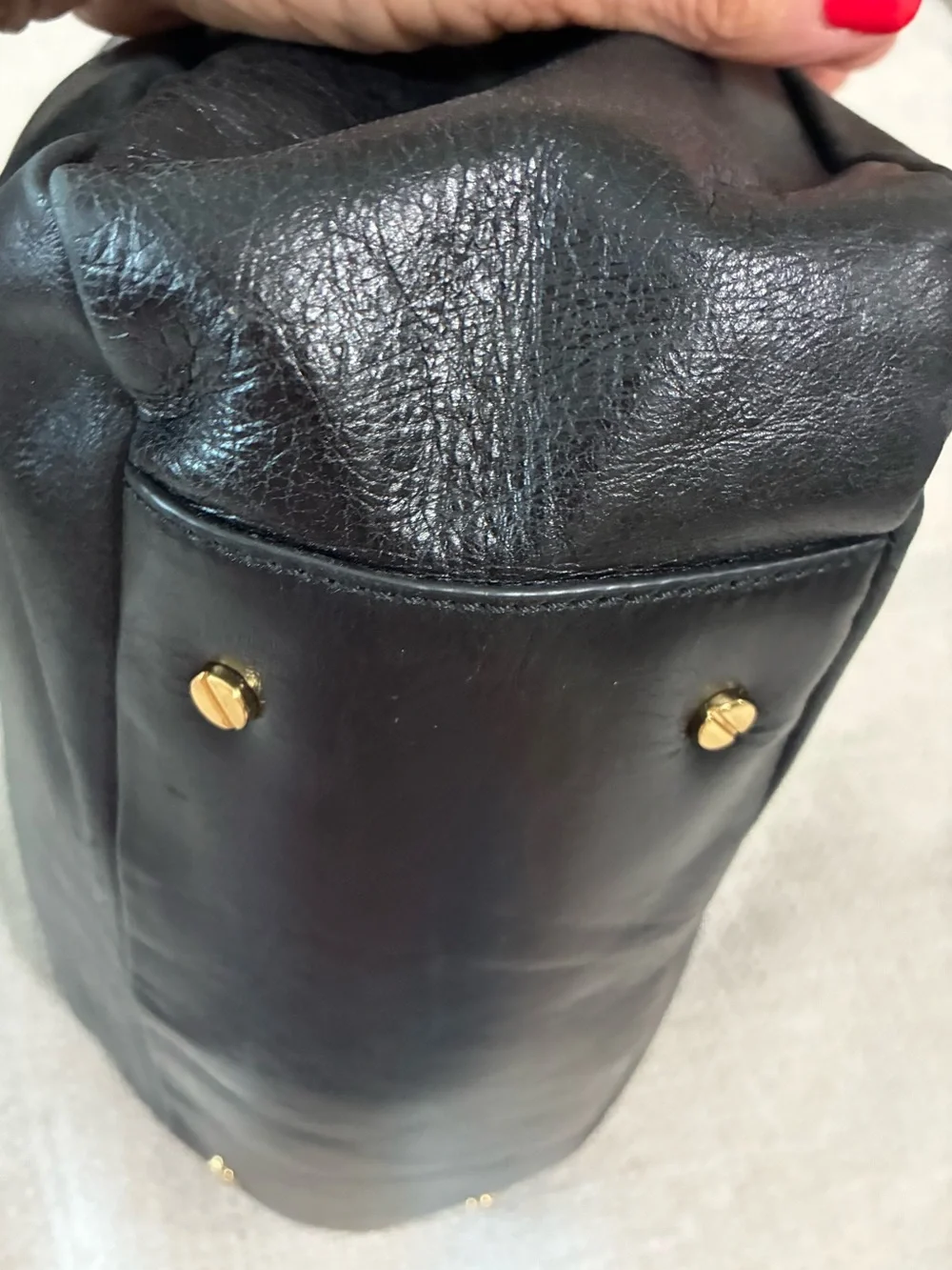 Tory Burch EUC Black Slouchy Leather Hobo Shoulder Bag